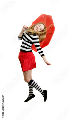 pretty teenagergirl with shopping bags photo