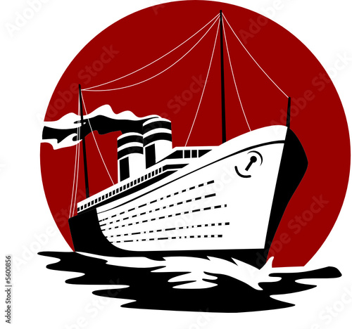 Passenger ship steaming towards you