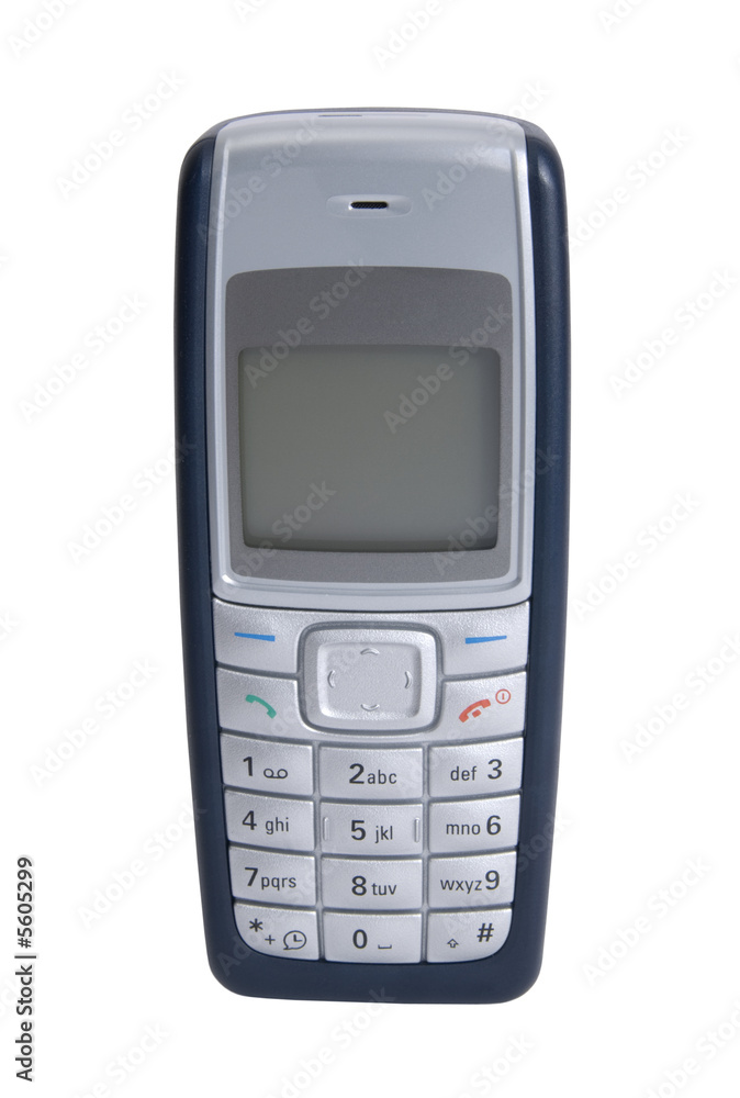 Basic mobile phone isolated on white background Basic mobile phone isolated on white background