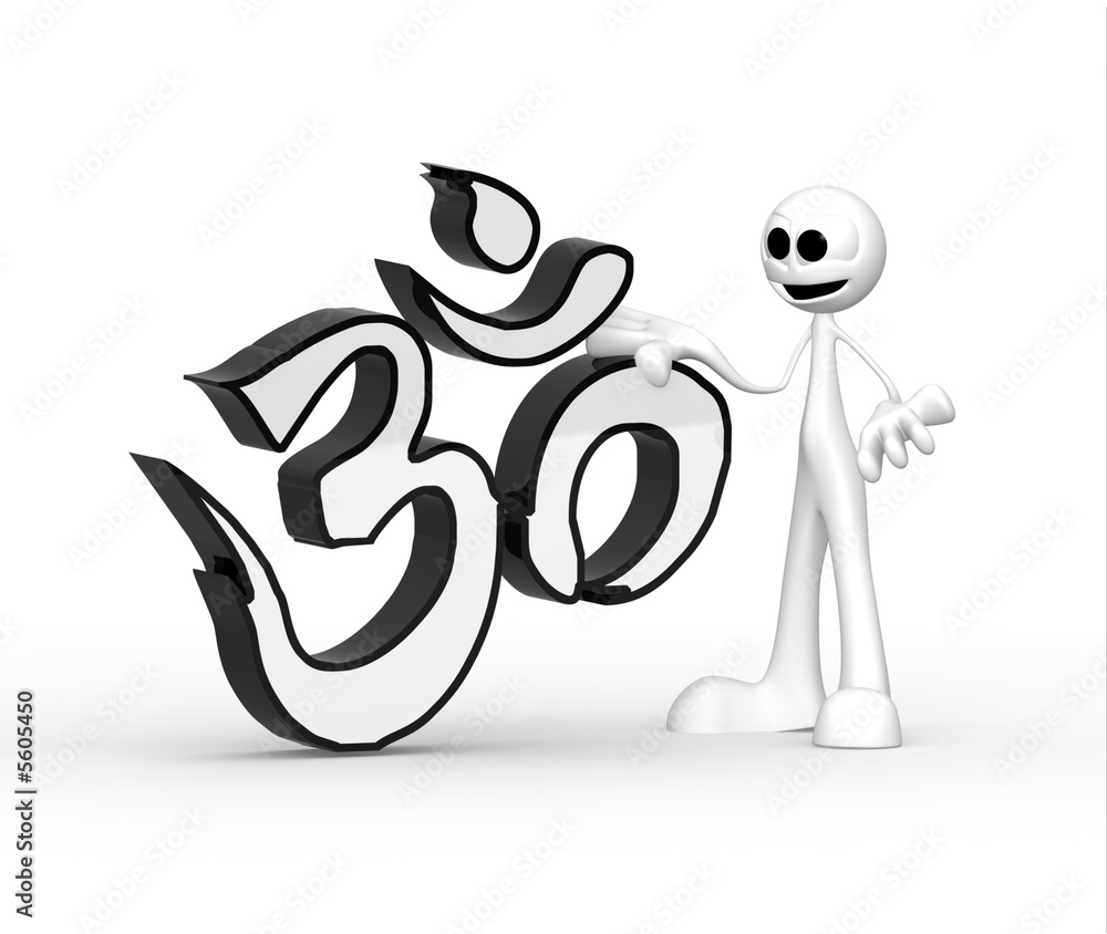 OM sign and a funny person OM sign and a funny person