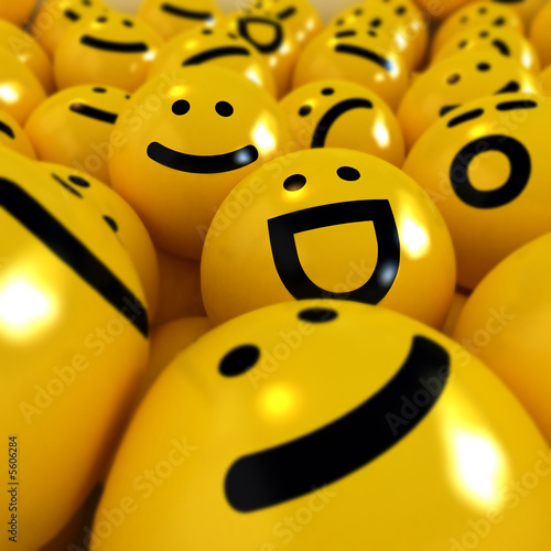 Winking smiley carried by s...