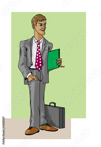The man with documents.