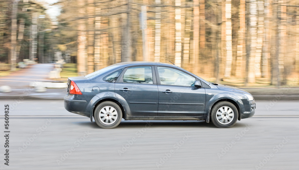 Fototapeta premium generic loking car on street or road
