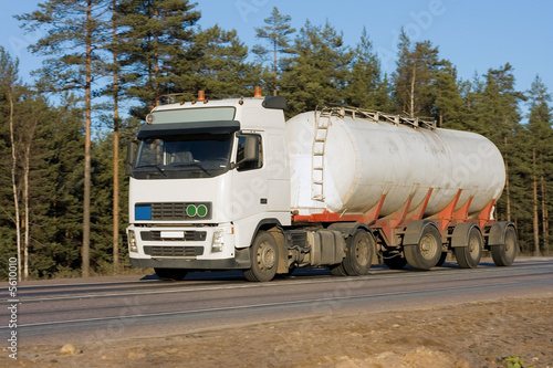 tanker truck on road isolated of my "business vehicles" series