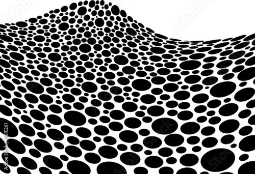Abstract Black and White Background with Circles