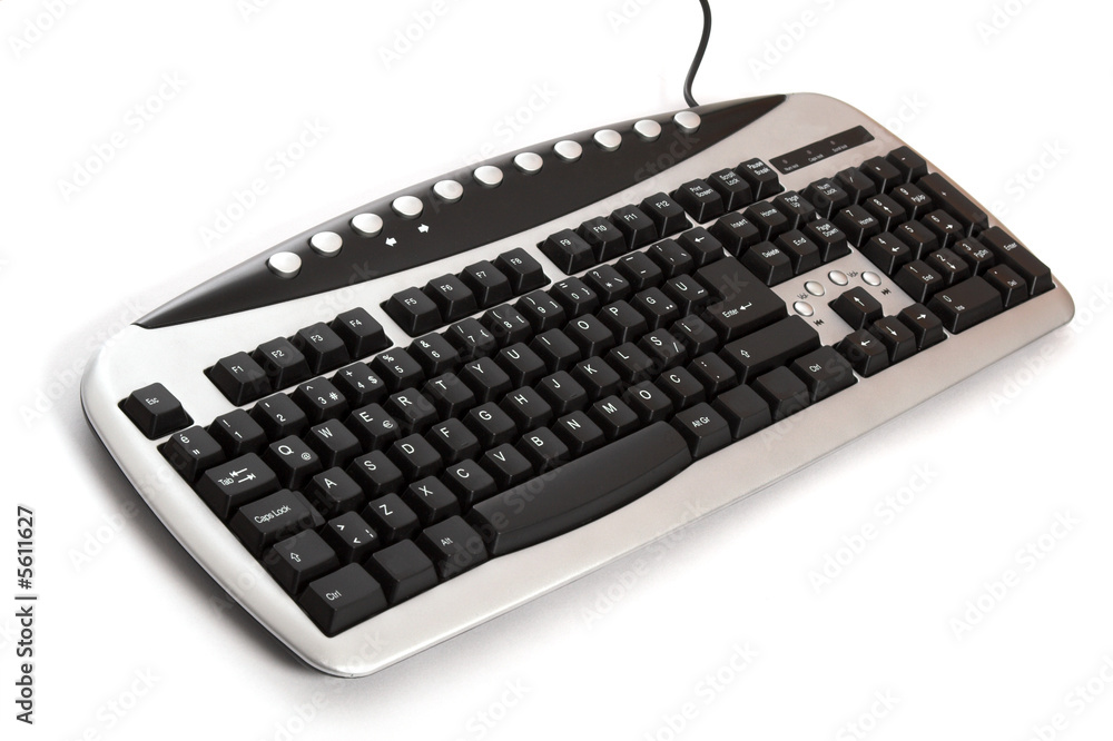 isolated image of computer keyboard on white