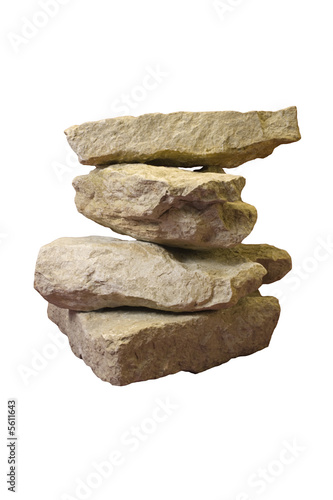 Steinstapel freigestellt