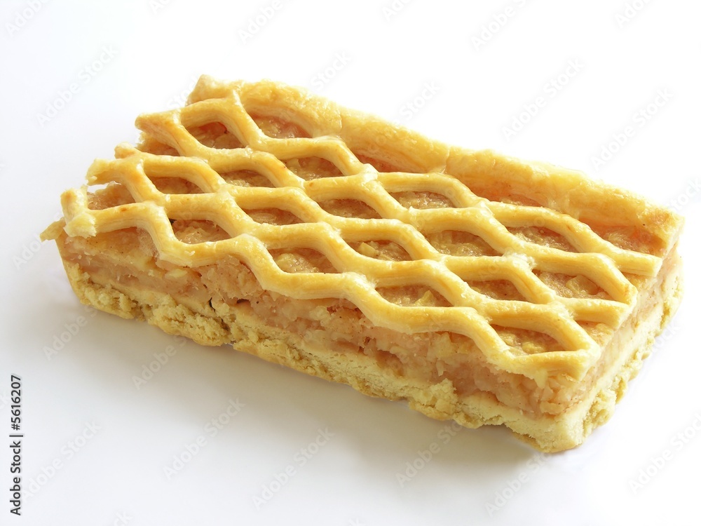 piece of tasty crisp fruit cake piece of tasty crisp fruit cake