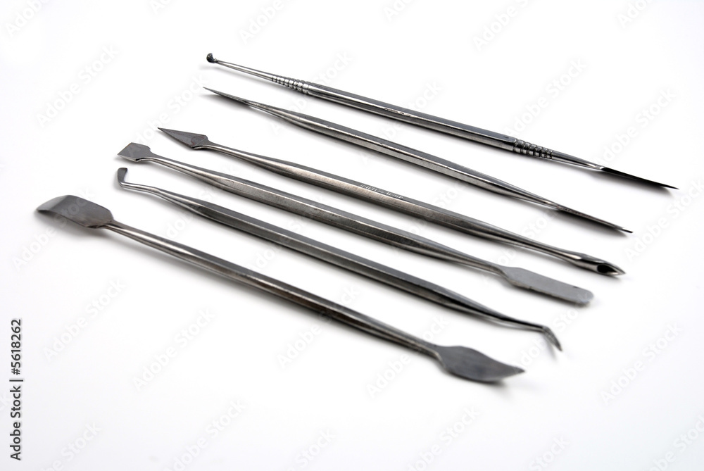 Stock pictures of metal dental instruments Stock pictures of metal dental instruments