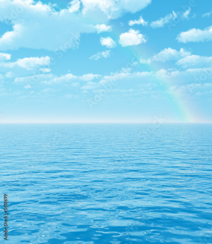 Wonderful rainbow over the sea © Liga Lauzuma