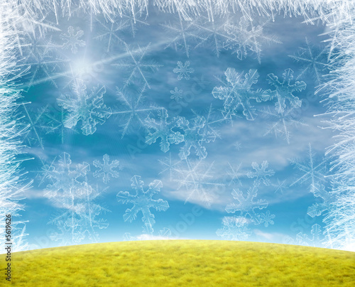 Background made of snow flakes good for winter designs.