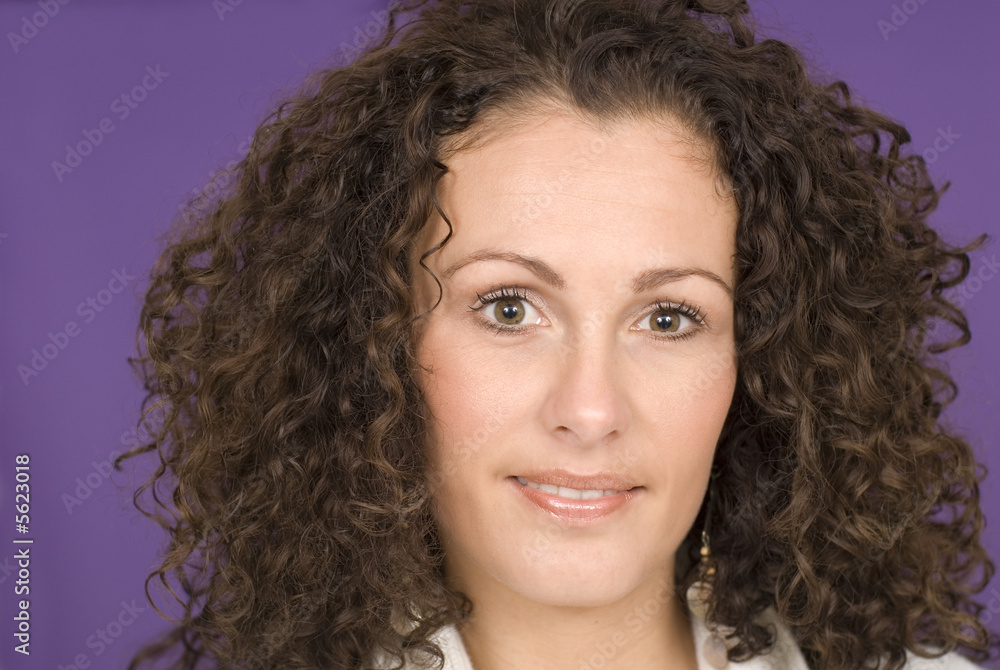 a portrait of a beautiful brunette with curls a portrait of a beautiful brunette with curls
