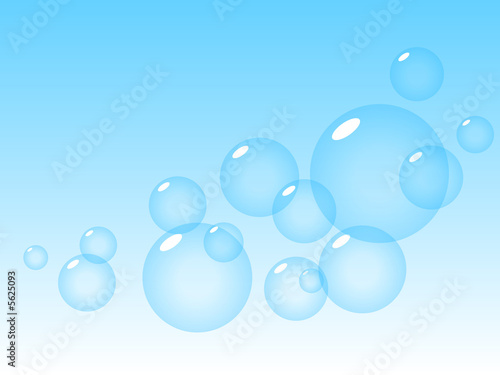 Bubbles in sky. Vector illustration.