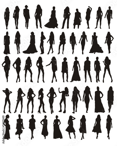 mujeres modelos en vector