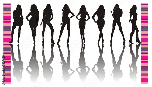 mujeres modelos en vector