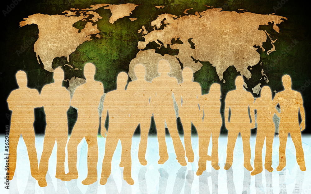 textures style of people silhouettes 