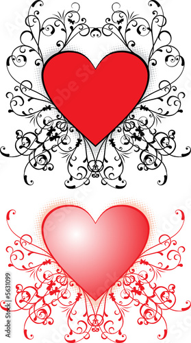 Valentine background  hearts  vector illustration