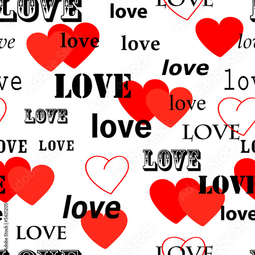 Seamlessly vector wallpaper valentine with hearts