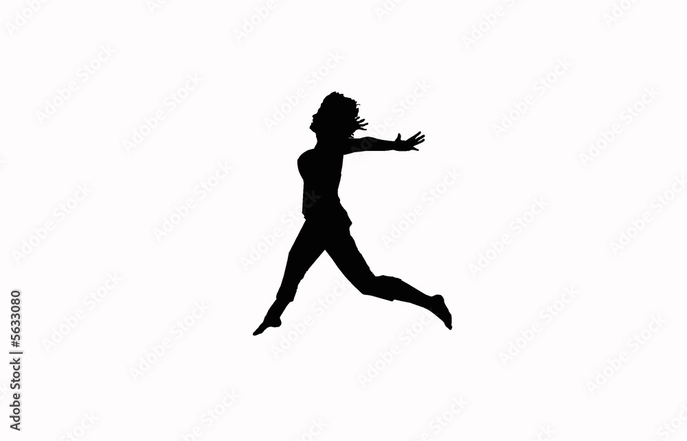 Naklejka premium fly run girl women