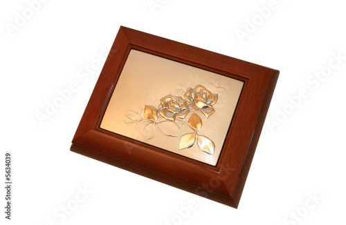 Jeweller ornament in a wooden casket.