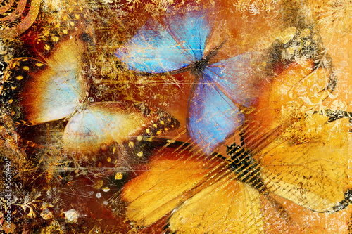 messy butterflies  - artistic clip-art