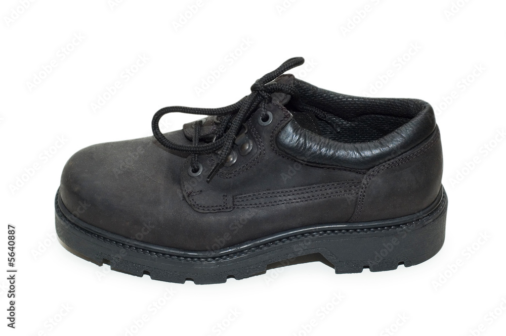 Heavy-duty boot isolated on the white background Heavy-duty boot isolated on the white background