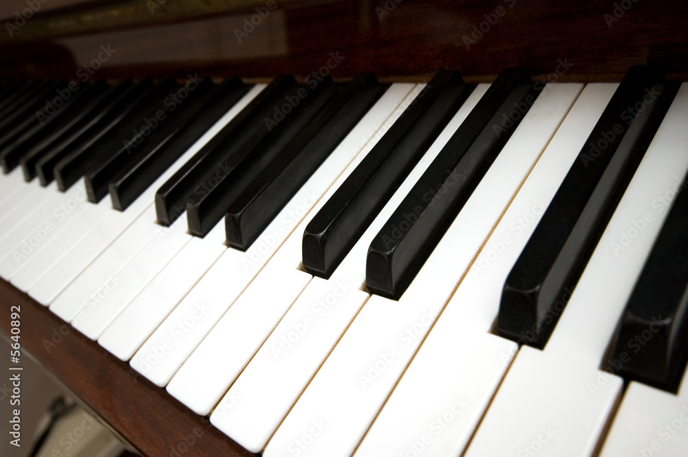 White and black piano keys in perspective White and black piano keys in perspective