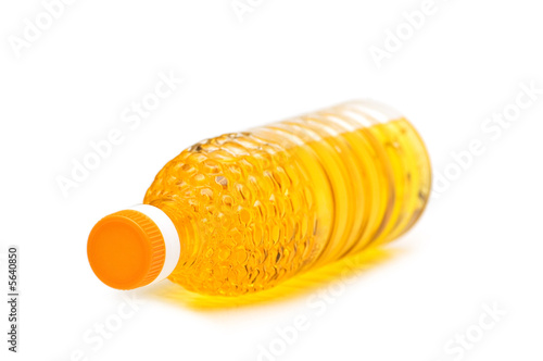 Bottle of olive oil isolated on the white