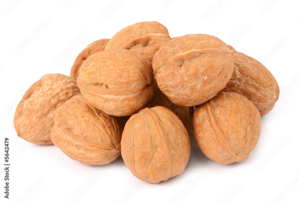 walnuts against white, gentle natural shadow underneath.. walnuts against white, gentle natural shadow underneath..
