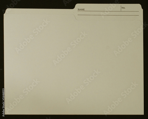 empty file folder on black background photo