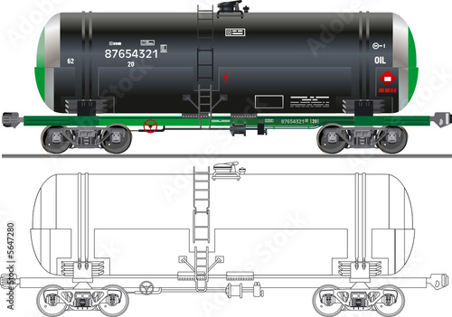 Oil / gasoline tanker car