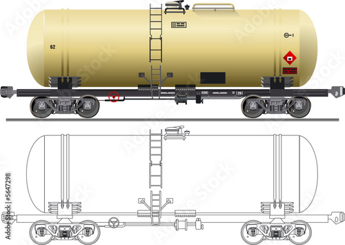 Oil / gasoline tanker car
