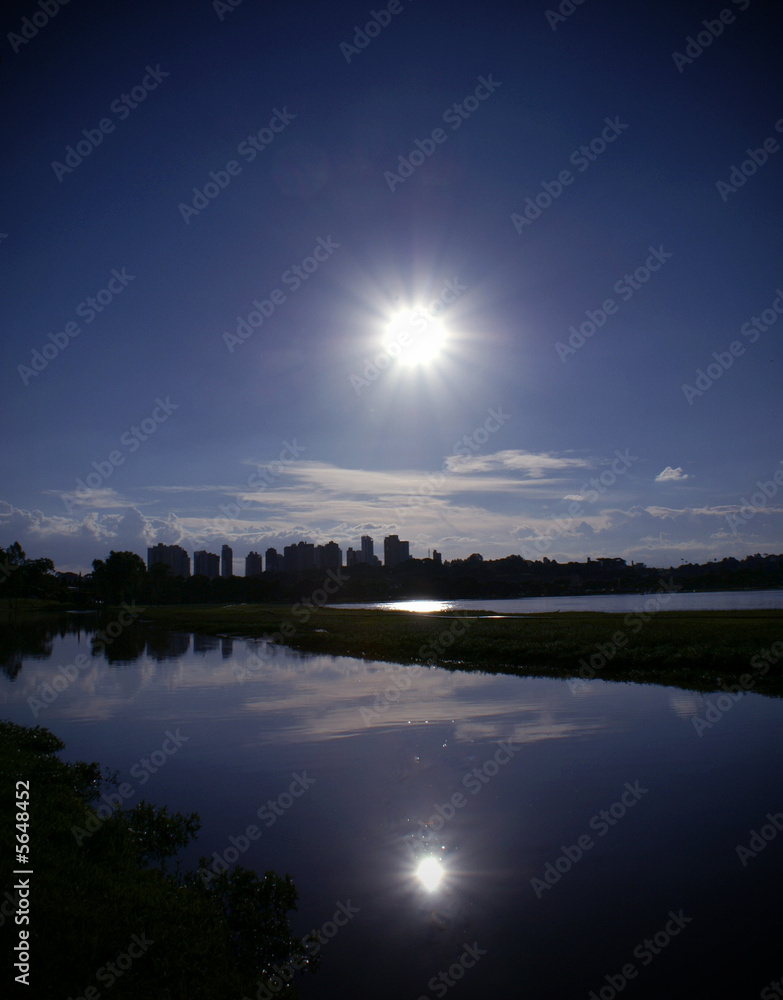 Fototapeta premium modern city and nature