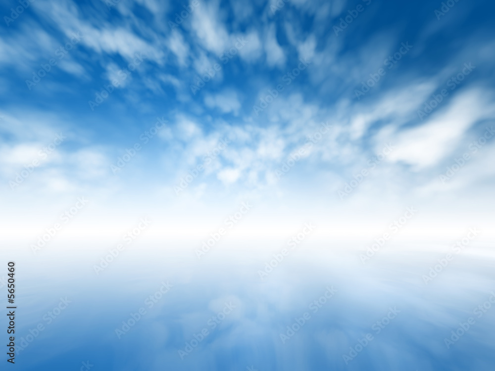 Blurred misty abstract infinite sky.