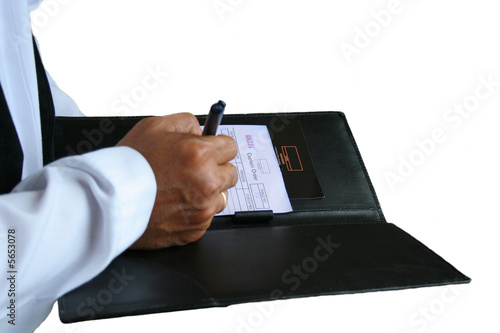 waiter taken order with captain order form