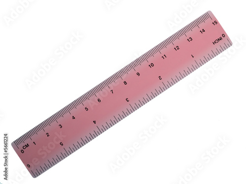 Pink plastic ruler