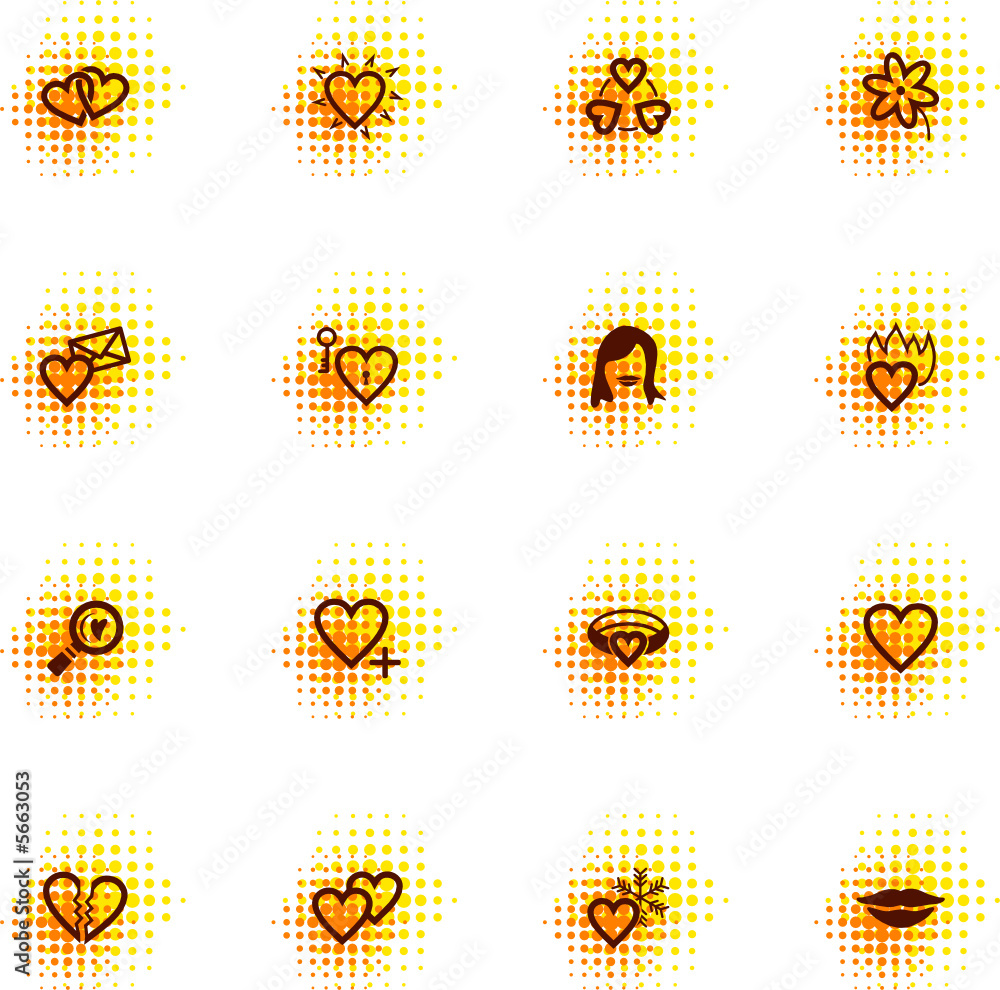 love icons, dots series love icons, dots series