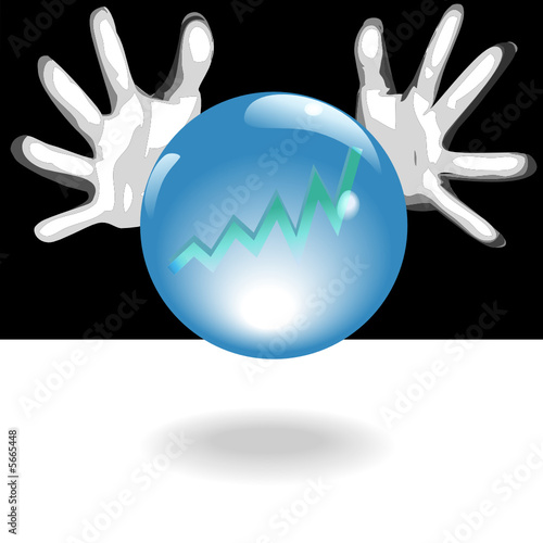 Profit Future Crystal Ball In Hands