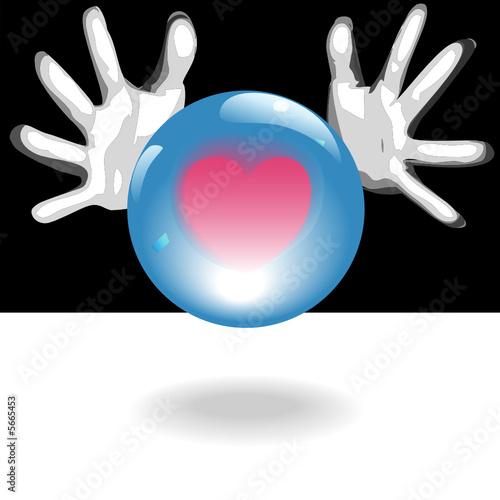 Love Future Crystal Ball In Hands