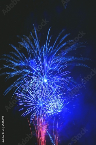 Blue firework