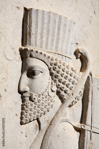 Płaskorzeźba perskiego żołnierza z Persepolis