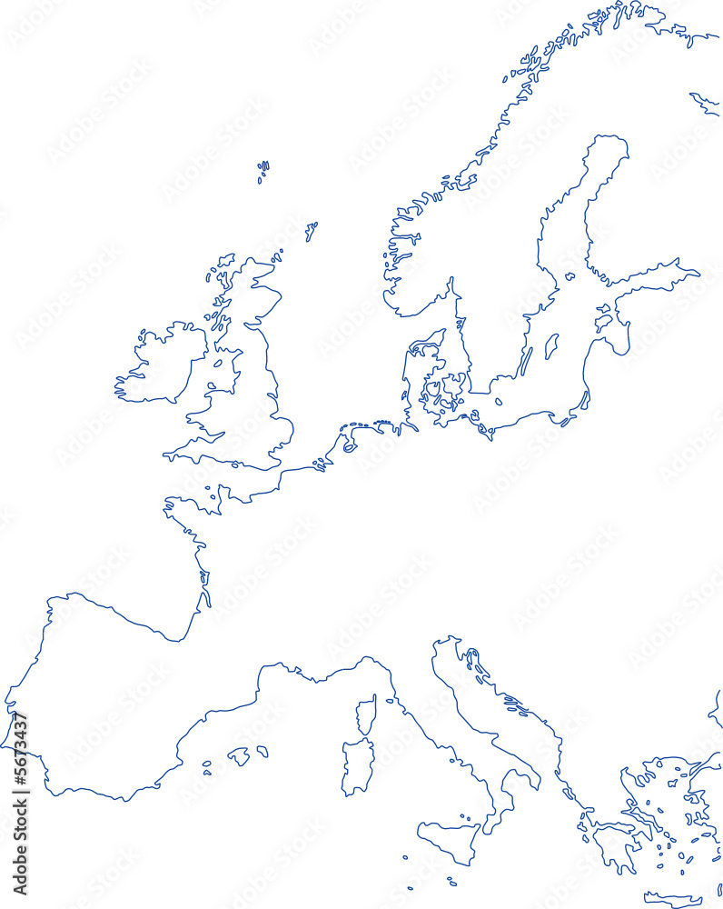 Europa Karte mit Grenzen