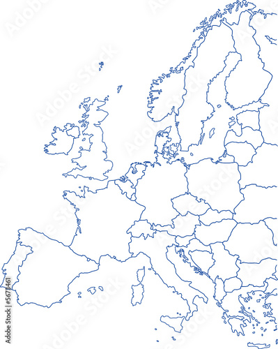 Karte Europa/EU mit Grenzen
