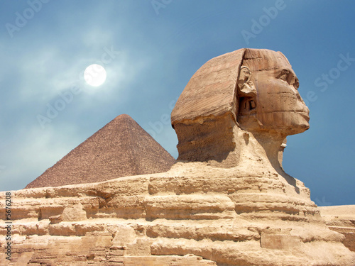 Pyramid and Sphinx at Giza, Cairo #5676208