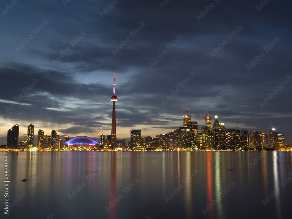 Toronto Harbor at dusk