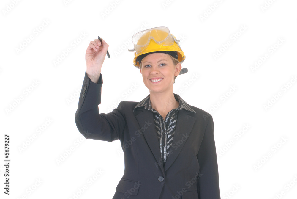 Attractive successful young construction supervisor Attractive successful young construction supervisor