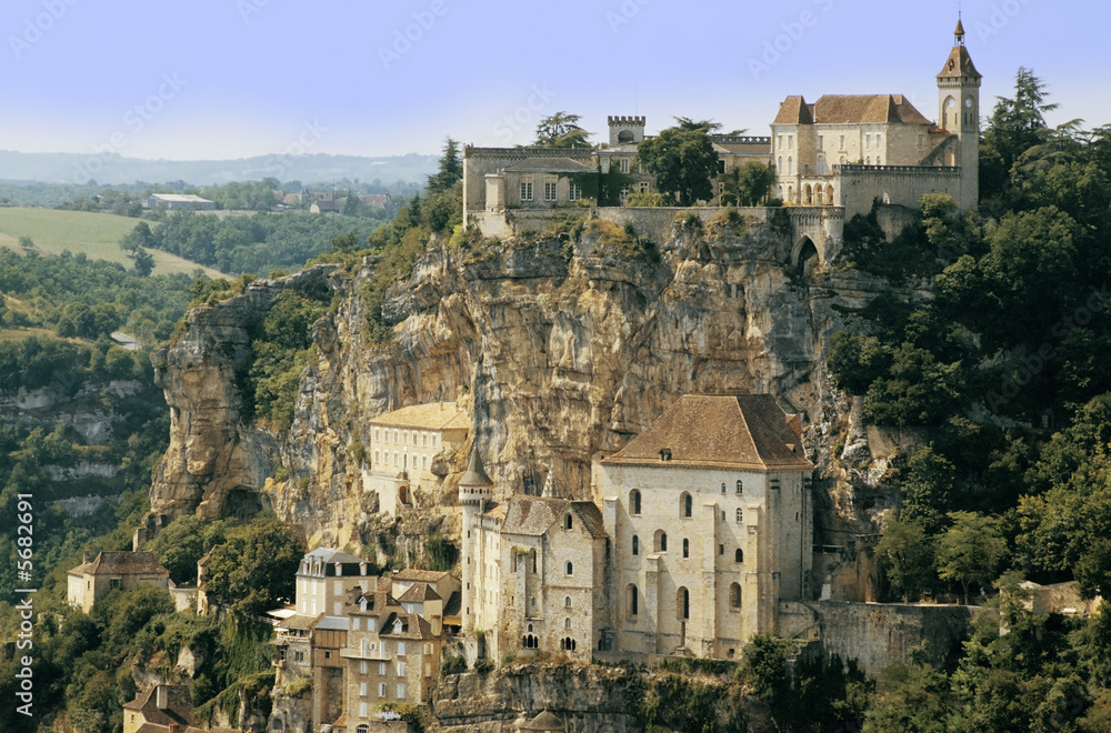A view of the french town of rocamadour.