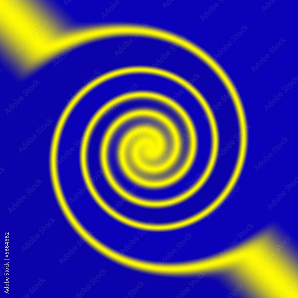 Fototapeta premium Spirale, Feder, Wirbel gelb