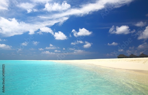 Tropical beach in the Indian Ocean, Maldives
