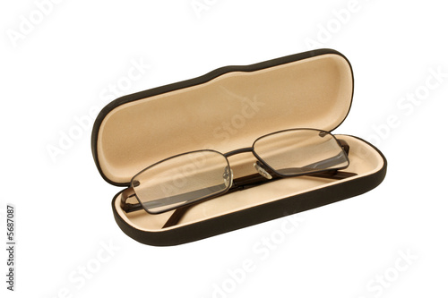 opened eyeglasses case
